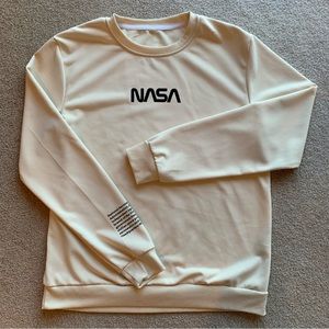 SHEIN | NASA Pullover Sweatshirt | CHAMPAGNE- SMALL